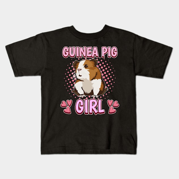 Guinea Pig Girl Kids T-Shirt by TheTeeBee